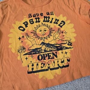 🧡 Have an Open Mind & Open Heart Cropped Tee, Medium